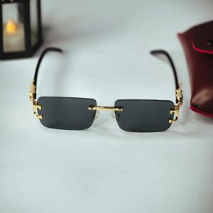 Karan Aujla Vibe β Luxe Rimless Sunnies ( Black )