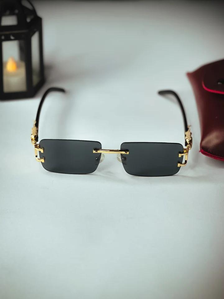 Karan Aujla Vibe β Luxe Rimless Sunnies ( Black )