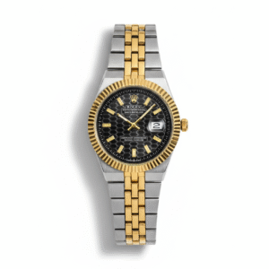 Rolex Datejust Two-Tone Black Dial Automatic Watch for Men | Luxury Stainless Steel & Gold Timepiece (Copy)